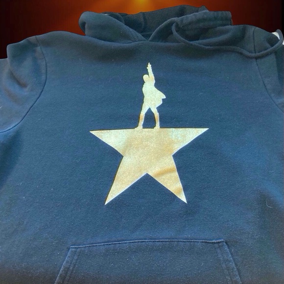BROADWAY Hamilton Musical Hoodie Gold Star Graphic Medium Sweatshirt - Picture 10 of 11
